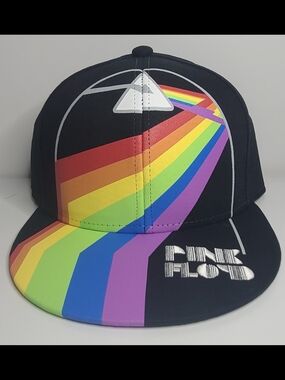 Pink Floyd Black Kids Rainbow Prism Snapback Hat